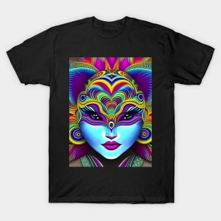 Catgirl DMTfied (9) - Trippy Psychedelic Art T-Shirt